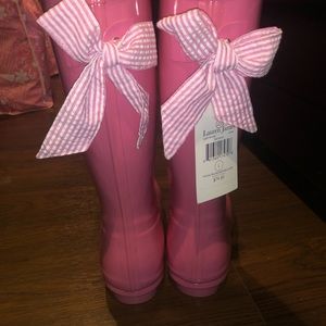Pink Lauren James rain boots